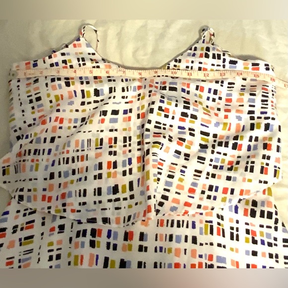 CeCe by Cynthia Steffe Strappy Summer Dress-White with Geometric Pattern-Size 0 - Picture 12 of 14